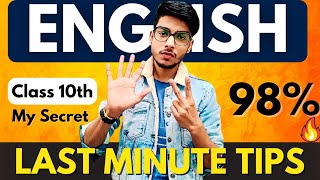 Class 10th English LAST MINUTE TIPS🔥| Increase 5-7% Don't Miss this!!