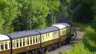 4566 with small dining train through Highley