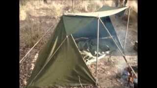 US ARMY PUP TENT MOD INTO A WHELEN