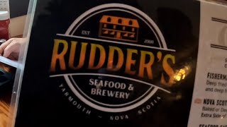 RUDDER'S seafood In Yarmouth Nova Scotia & (sunset) the night before getting on a Ferry to the USA