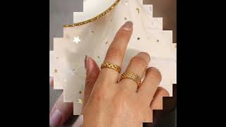 fancy gold rings for casual style