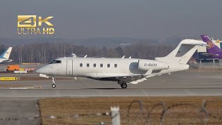 Bombardier Challenger 300 from DH Flugcharter SAP D-BADO departure at Munich Airport MUC EDDM