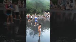 #Little Josya enjoying water #Chicago park