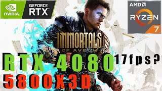 Immortals of Aveum FPS Comparison RTX 4080 5800X3D 4K 1440p 1080p + DLSS 2 + DLSS 3 FRAME GEN