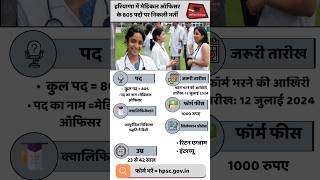 Haryana Medical Officer Recruitment 2024 - Apply Now!