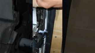 Fixed Ford Transit slide door locked with lock stuck in locking position