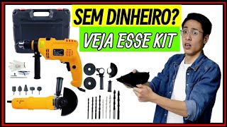 KIT DE FERRAMENTAS BARATO PARA QUEM NÃO TEM DINHEIRO NAKASAKI FURADEIRA ESMERILHADEIRA LIXADEIRA