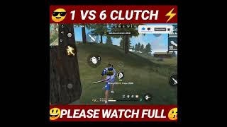 1 vs 6 Clutch ⚡ Garena free fire 🔥 - Sameer 719 YT | #shorts  #freefire