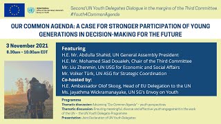 Our Common Agenda: a case for stronger participation of young generations in decision-making