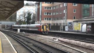 Class 159 passing Farnborough 08.03.2010