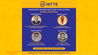 A talk on “Building & Resilience” as part of the Sustainable Development Goals - Lecture Series