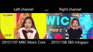 TWICE - 우아하게 (Like Ooh-ahh) [TRUE LIVE comparison]