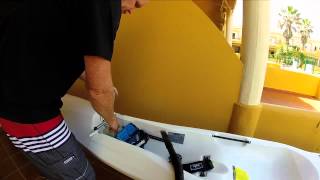 How to fix a surfski kayak with a vacuum cleaner.