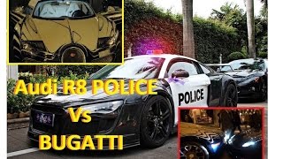 Bugatti Veyron Grand Sport Vs  POLICE Audi R8. Hypercar Crashes 2016