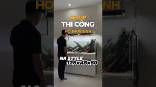 Thi công, Bàn giao trộn bộ Hồ Thuỷ Sinh 128 phong cách Nature | Hồ Thuỷ Sinh Cao Cấp.