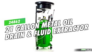 OEMTOOLS 24862 21 Gallon Metal Oil Drain and Fluid Extractor