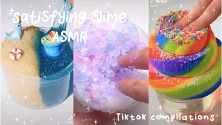 Slime (pressing/playing) satisfying ASMR ✨TikTok Compilation✨ - fluffy puffy tok ☁️ -