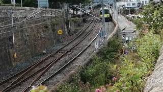 IE8520 passes between Dun Laoghaire And Salthill And Monkstown with loud horn