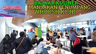 BAZAAR KULINER DIBUKA!! Langsung Diserbu Penumpang Di Stasiun WHOOSH Tegalluar Kereta Cepat