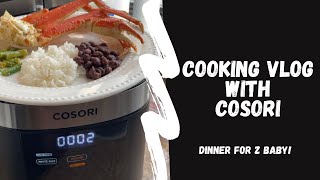 UNBOXING COSORI 5QT RICE COOKER + PREPARING Z BABY DINNER | @Shai.b