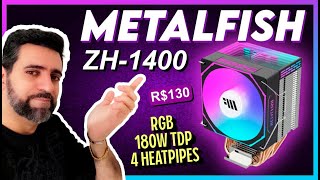 AIR COOLER METALFISH ZH 1400 - 4 HEATPIPES BARATO E BOM DO ALIEXPRESS !!!