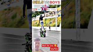 Girl vs boys  #funny #motovlog  #vs701 #kawasakininja #kawasaki #rider #girlrider #biker #reaction