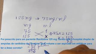 COMO FAZER CÁLCULO DE MEDICAMENTO USANDO REGRAS DE TRÊS? APLICADO A ENFERMAGEM.