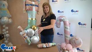 Tutorial foil balloons - Grabo Decorators - How to make a Christmas composition without helium