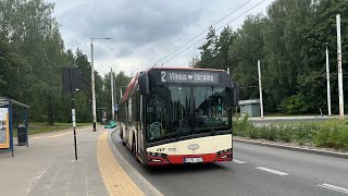 Vilniaus transportas. 2 troleibusas: Stotis - Žygimantų g. - Saulėtekis