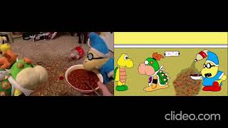 SML Movie: Uh Oh, SpaghettiOs! [Original & Animation Side By Side]