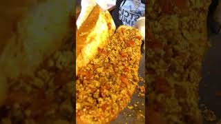 Toast Sandwich With Sujuk, Cheese And Eggs | Turkish Street Foods