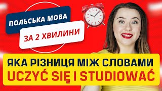 Яка різниця між словами UCZYĆ SIĘ I STUDIOWAĆ. Польські слова