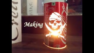 Cutart tutorials : how to cut a soda can for making night lamp