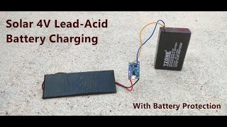 How To Charge 4v Lead-acid Battery With TP4056 Module Using A 6v Solar Panel | POWER-GEN