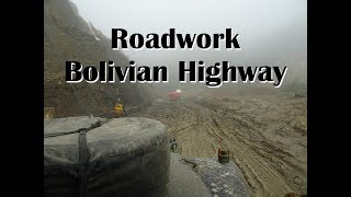 Road work on a Bolivian highway