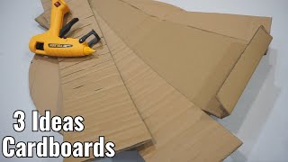 3 SIMPLE DIY FROM CARDBOARDS| HANDMADE CRAFT FROM CARDBOARDS