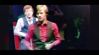 Alex Higgins playing exhibition shots vs Steve Davis