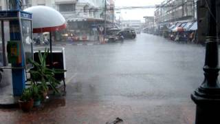 Monsoon in Krabi Town, Thailand