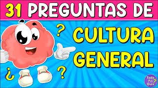 ✅Test de "CULTURA GENERAL"! 🧠👩‍🎓🤓| ¿Cuánto Sabes de "CULTURA GENERAL"? | Reto Cultura General