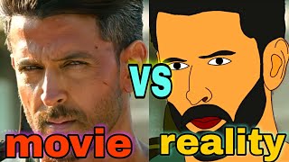 WAR movie VS reality || Hrithik Roshan ll Tiger Shroff | 2D animation ll Animated Snap rk