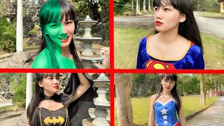 She-Hulk, Supergirl With All Superheroes Transformations Vs Godzilla