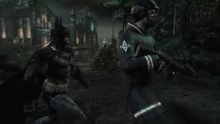 Guard calls Bruce an idiot in front of him (Batman: Arkham Asylum)