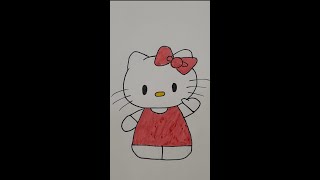 How to draw Hello Kitty step by step | رسم هيلو كيتي سهل جدا