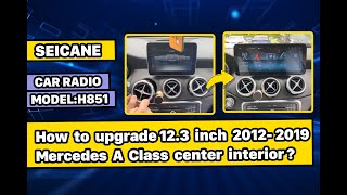 How to upgrade 2012-2019 Mercedes-Benz A Class radio with Carplay Android-auto radio step by step?