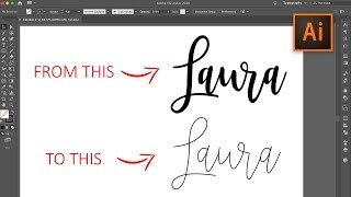 How to create single line text paths in Illustrator for Foil Quill or Engraving | Single Line Fonts