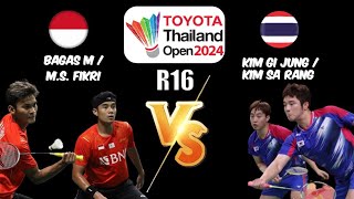 Bagas Maulana / Moh Shohibul Fikri vs Kim Gi Jung / Kim Sa Rang | R16 Toyota Thailand Open 2024