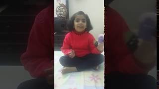 Finger family poem with finger family puppet act | Anaya having fun