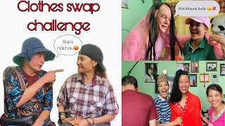 Clothes swap challenges with family @RonishaThapa @bishalgurung1276