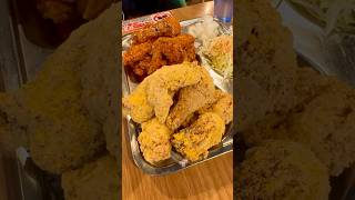 Eating Korean Sauce & Cheese Fried Chicken at Nene Chicken  #mukbang #koreanfood #shorts