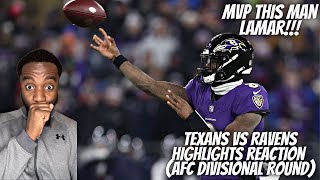 REACTION TO Houston Texans vs Baltimore Ravens Game Highlights | NFL 2023 Divisional Round